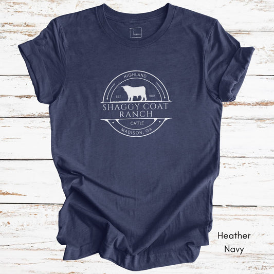 Custom Highland Cattle Farm Unisex Jersey Light Weight T-shirt