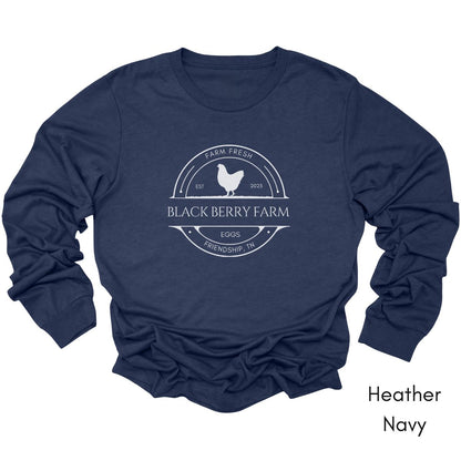 Custom Long Sleeve Light Weight Jersey Local Egg Farm Tee