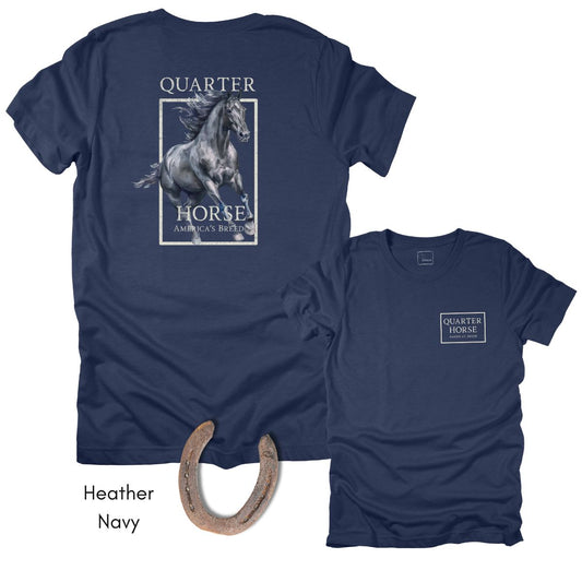 Quarter Horse America's Breed Back Print Unisex Jersey Light Weight T-shirt
