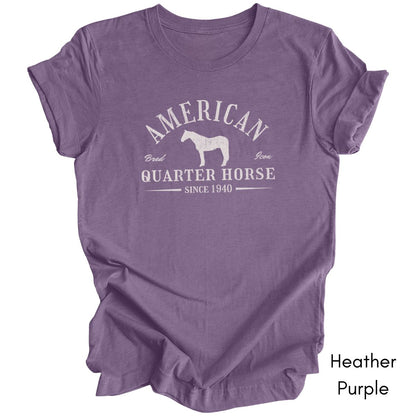 American Quarter Horse Light Weight Unisex Jersey T-shirt Dark Colors