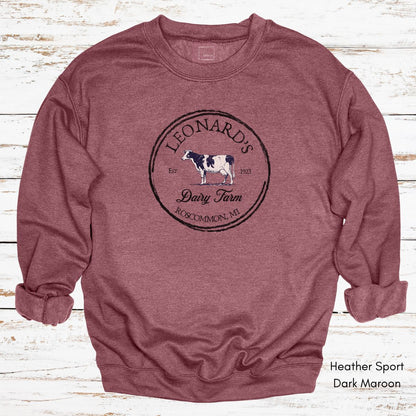 Custom Dairy Farm Unisex Crewneck Sweatshirt