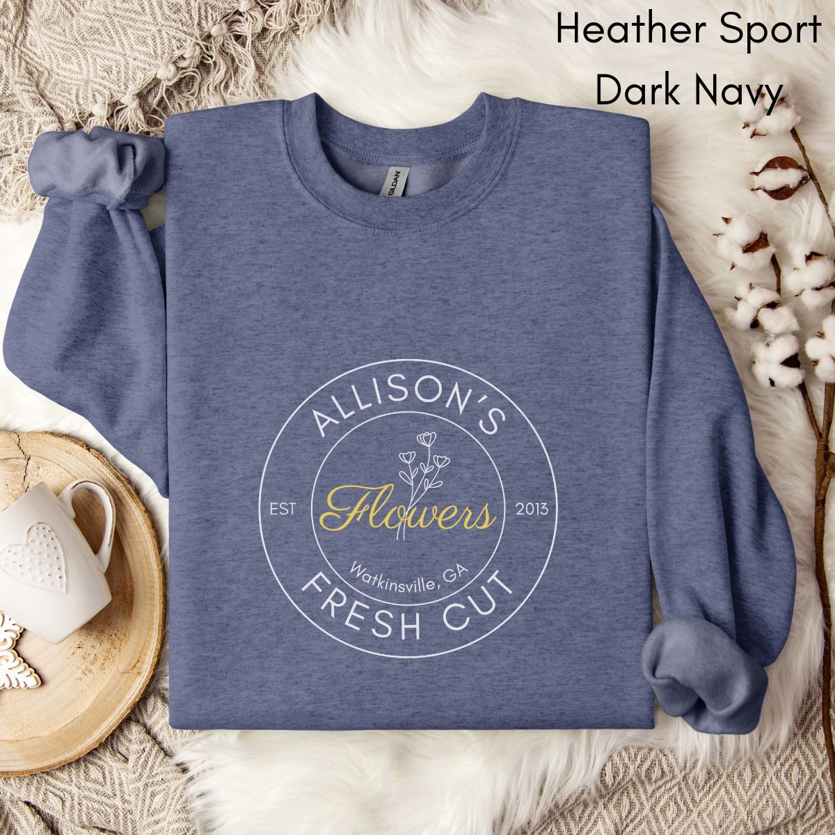 Custom Fresh Cut Flower Farm  Sweatshirt | Personalized Florist Shirt | Flower Farmer Gift | Homestead Shirt | Farmer's Market Sweatshirt