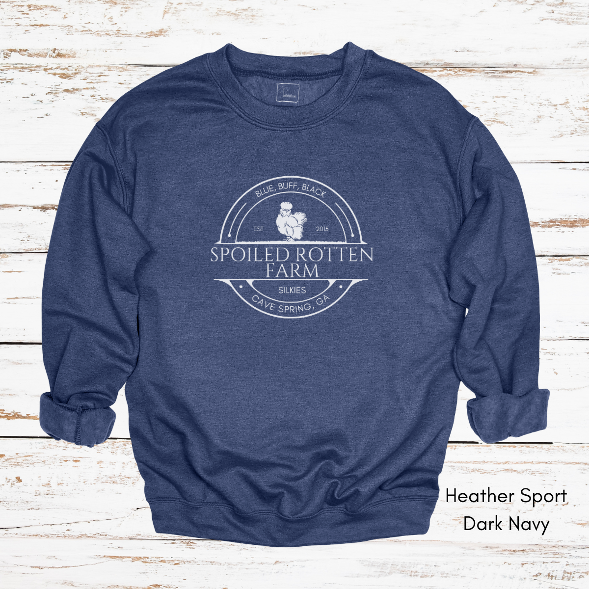 Custom Silkie Chicken Farm Unisex Crewneck Sweatshirt