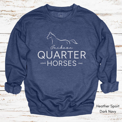 Custom Quarter Horse Farm Unisex Crewneck Sweatshirt