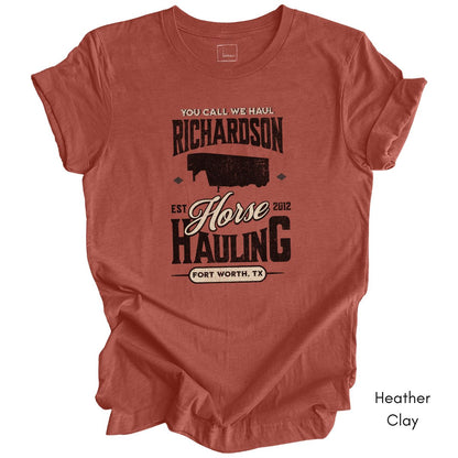 Custom Horse/Livestock Hauling tee | Local Equine Transport T-shirt | Personalized Tee | Gift for Horse Business Owner