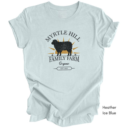 Custom Family Sheep Farm Unisex Jersey Light Weight T-shirt