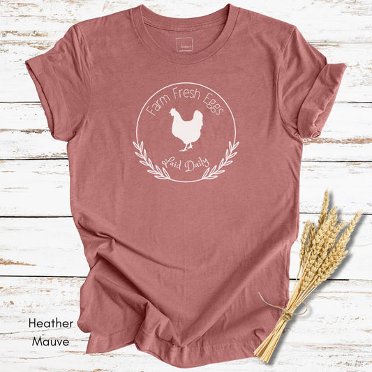 Farm Fresh Eggs Unisex Jersey Light Weight T-shirt