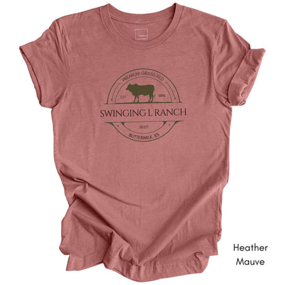 Custom Cattle Beef Farm Light Weight Unisex Jersy T-shirt Steer Version