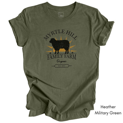Custom Family Sheep Farm Unisex Jersey Light Weight T-shirt