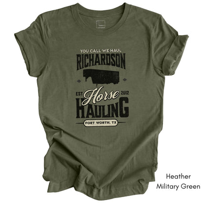 Custom Horse/Livestock Hauling tee | Local Equine Transport T-shirt | Personalized Tee | Gift for Horse Business Owner
