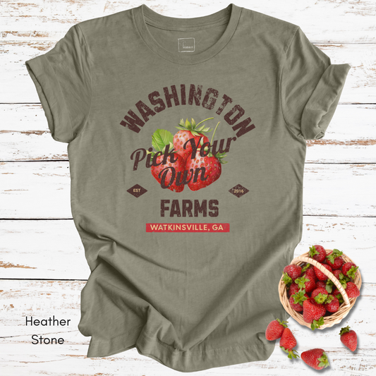 Pick Your Own Custom Strawberry Farm Light Weight Unisex Jersey T-shirt