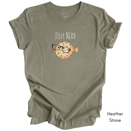 Fish Nerd Tee | Unisex Jersey Short Sleeve Tee | Aquarium Lover t-shirt| Ichthyologist Tshirt | Puffer Fish T-shirt| Marine Life Tee