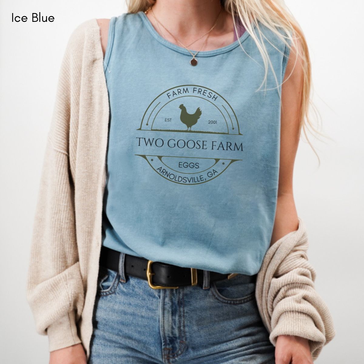 Custom Egg Farm Tank Top | Local Egg Dealer Shirt | Personalized Chicken Farm Tank | Gifts for Farmers | Homestead Shirt Unisex Garmet Dyed