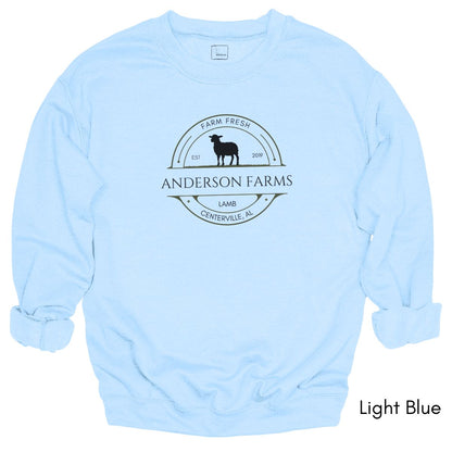 Custom Lamb Sheep Farm Unisex Crewneck Sweatshirt