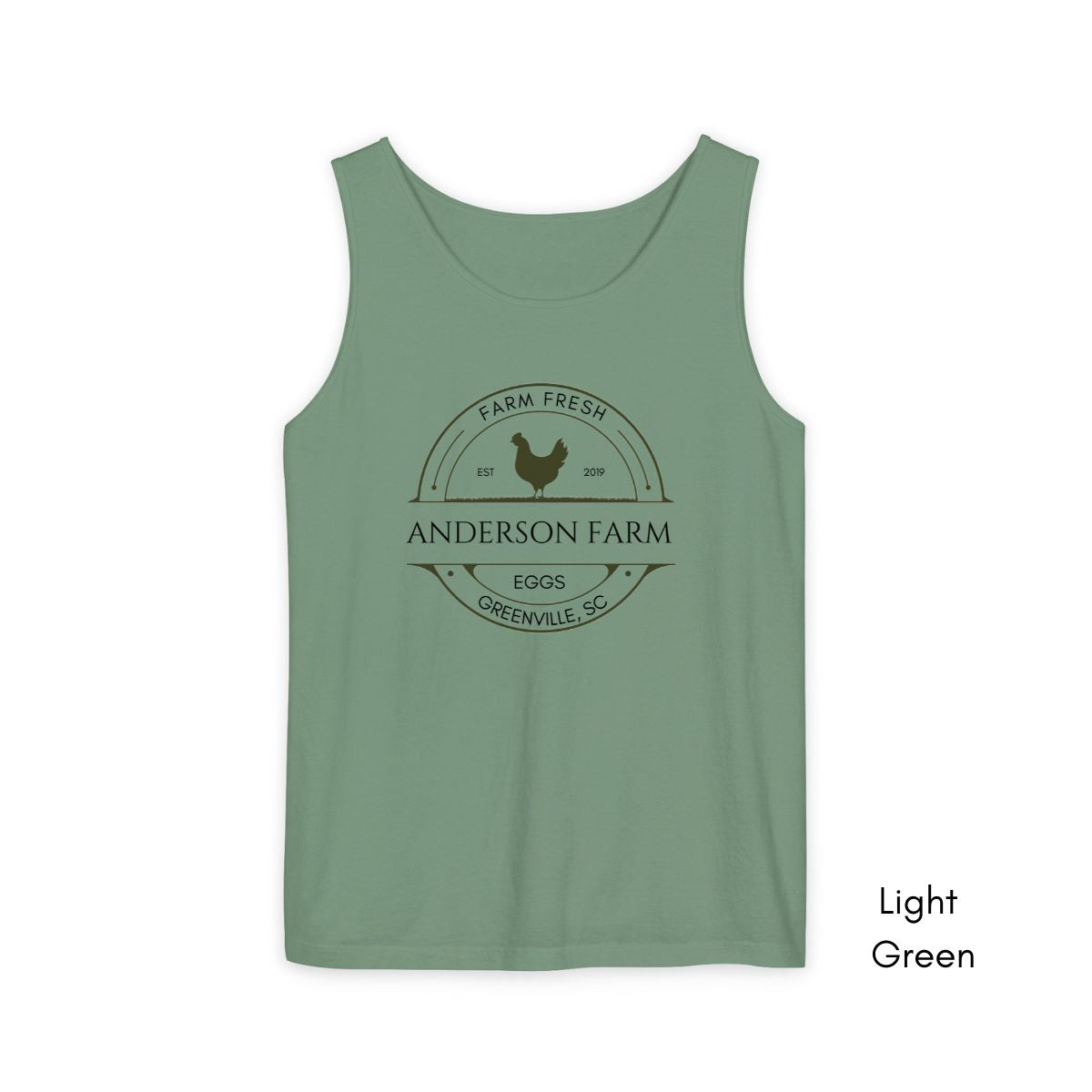 Custom Egg Farm Tank Top | Local Egg Dealer Shirt | Personalized Chicken Farm Tank | Gifts for Farmers | Homestead Shirt Unisex Garmet Dyed