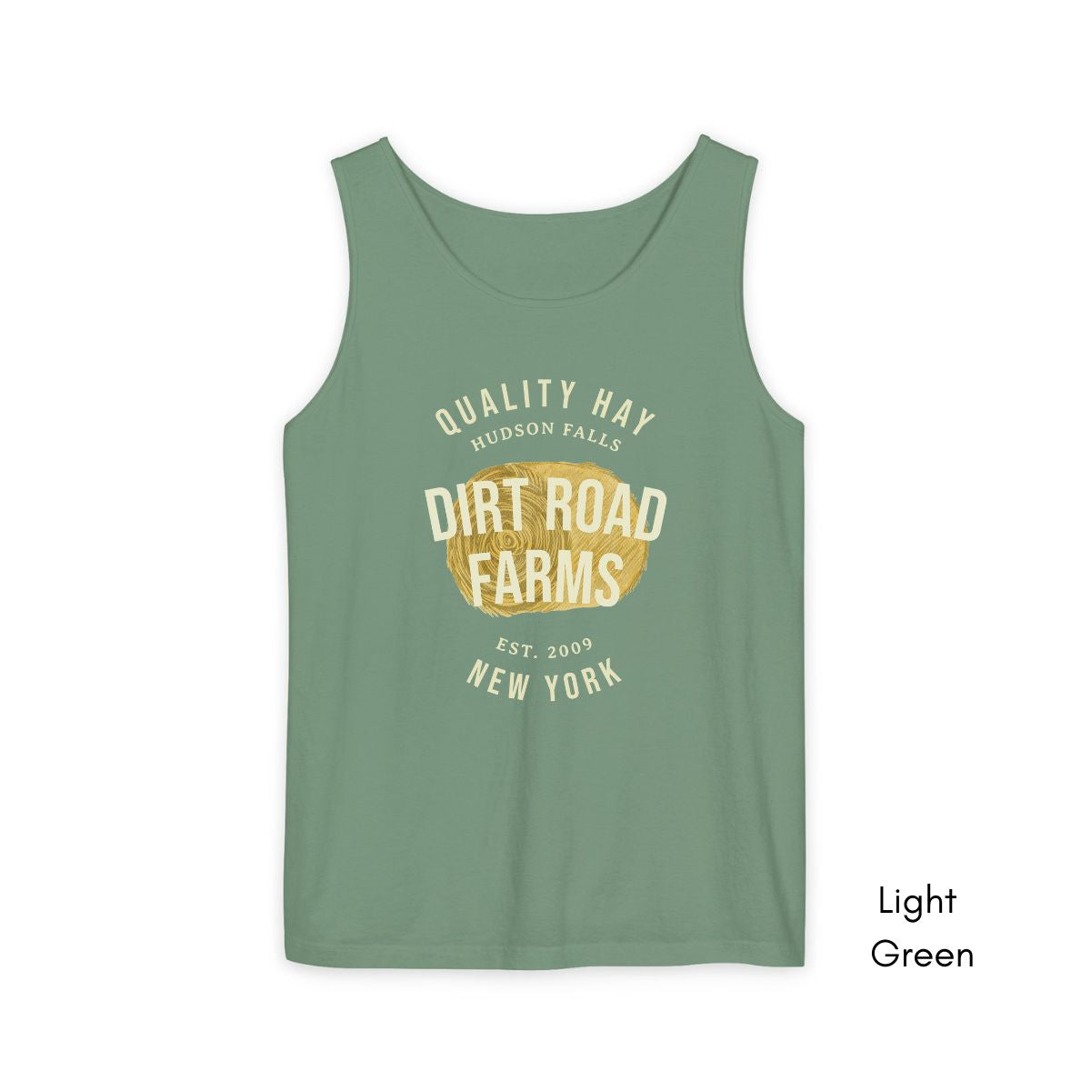 Custom Hay Farm Tank Top | Local Egg Dealer Shirt | Personalized Chicken Farm Tank | Gifts for Farmers | Homestead Shirt Unisex Garmet Dyed