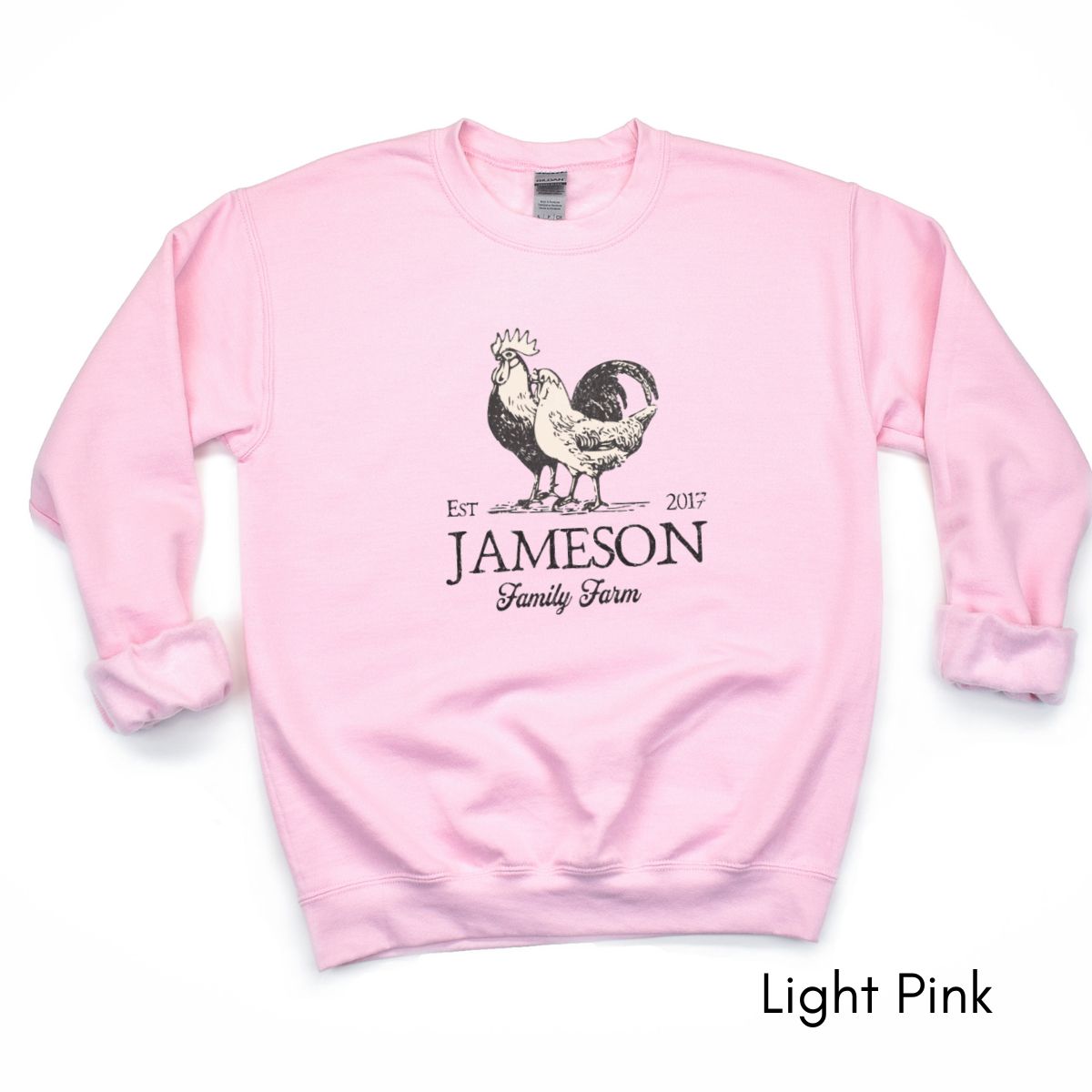 Custom Family Farm Sweatshirt - Unisex Crewneck Sweatshirt| Farmer's Market sweatshirt | Personalized Farmer Sweatshirt | Chicken Lover Gift