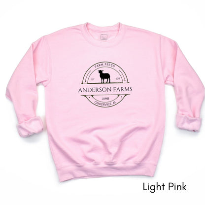 Custom Lamb Sheep Farm Unisex Crewneck Sweatshirt