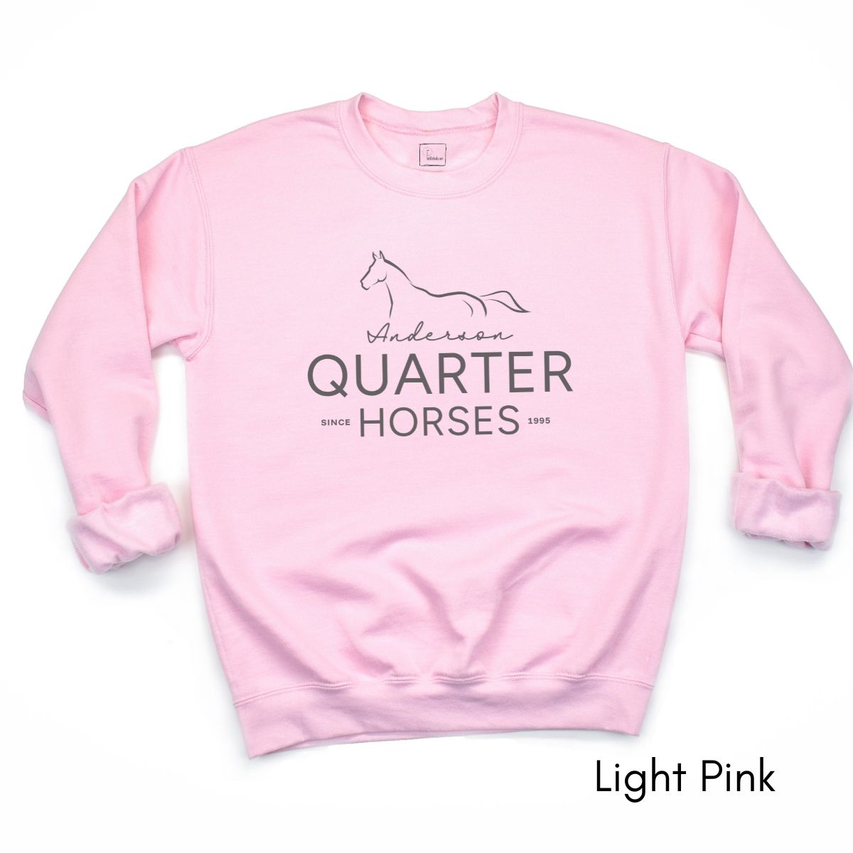 Custom Quarter Horse Farm Unisex Crewneck Sweatshirt