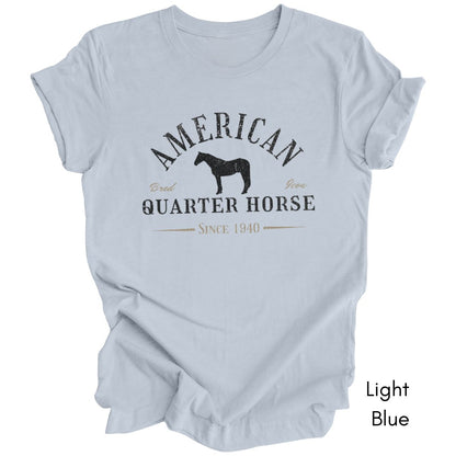American Quarter Horse Unisex Light Weight Jersey Tee Light Colors
