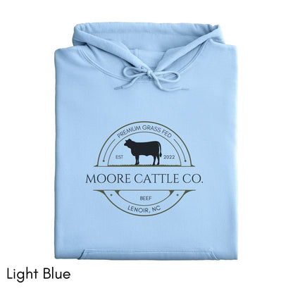 Custom cattle Farm/Ranch HOODIE Unisex Heavy Blend Hooded Sweatshirt Heifer Version - Personalized Gift for Ranchers/Farmers Homestead Shirt Farmer's Market Sweatshirt