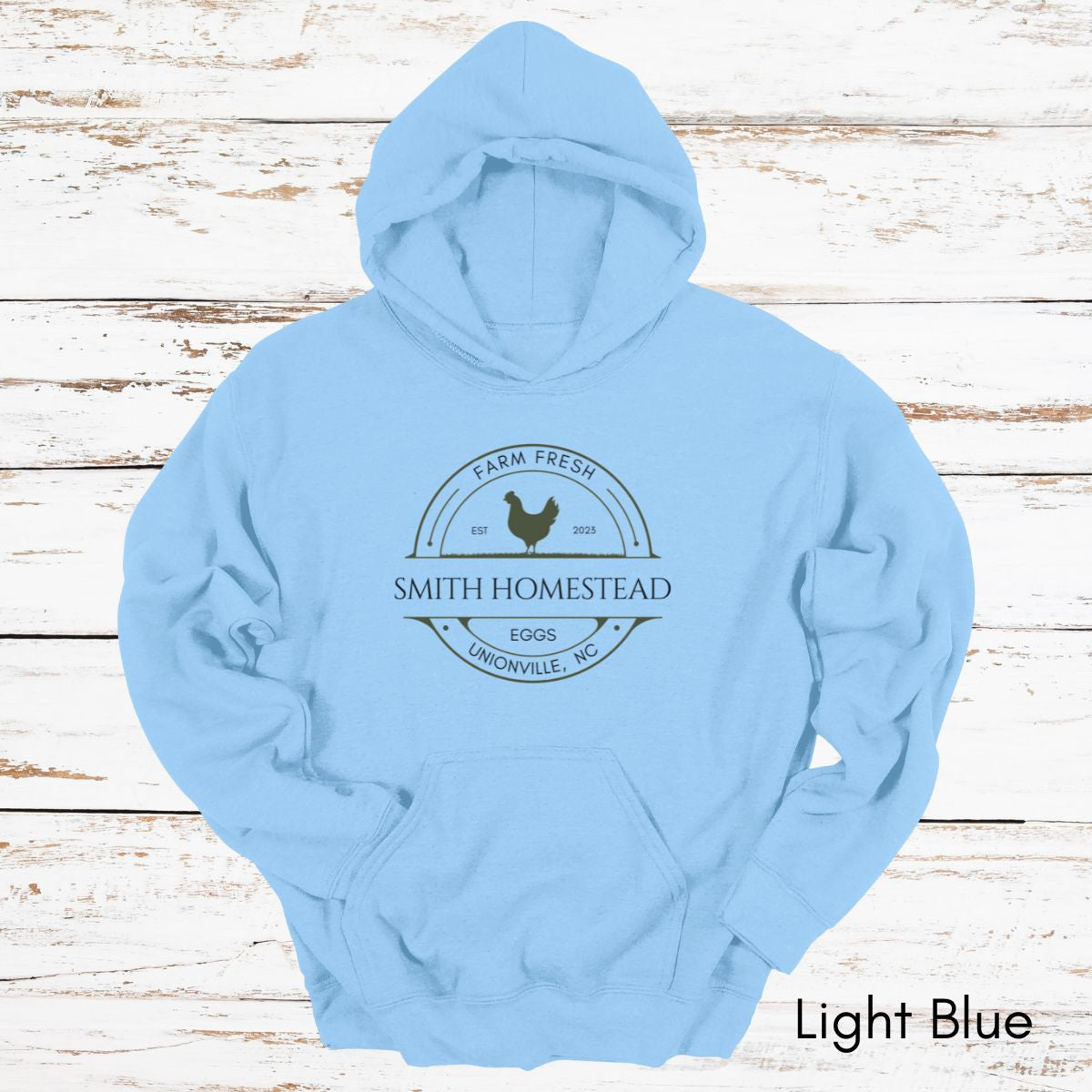 Custom Chicken Egg Farm Hoodie - Unisex Heavy Blend Hooded Sweatshirt