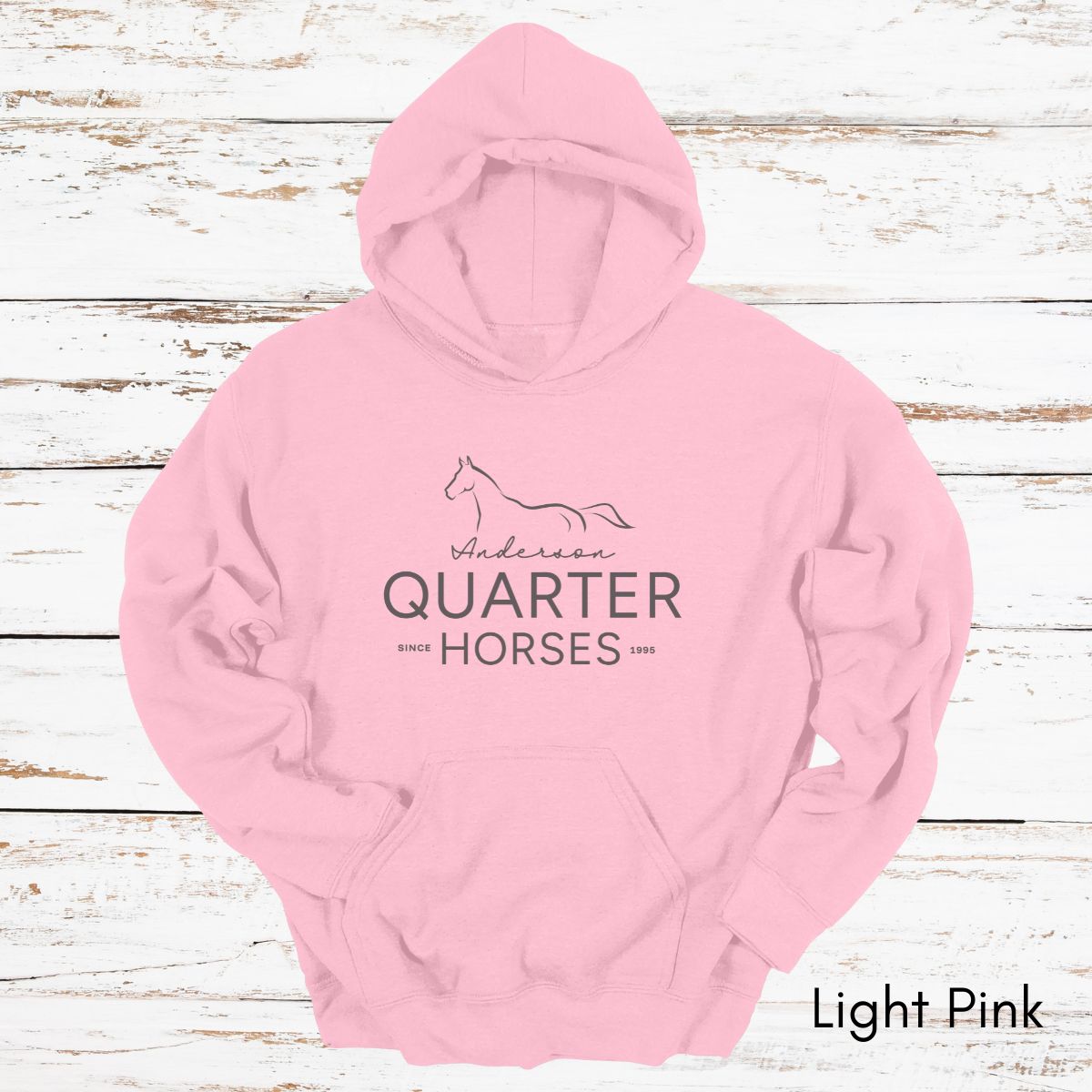 CUSTOM Quarter Horse Farm Hoodie - Unisex Heavy Blend Hooded Sweatshirt