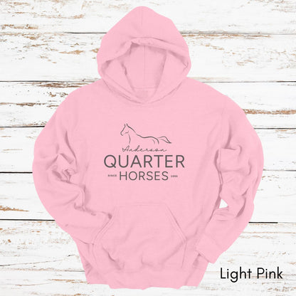 CUSTOM Quarter Horse Farm Hoodie - Unisex Heavy Blend Hooded Sweatshirt
