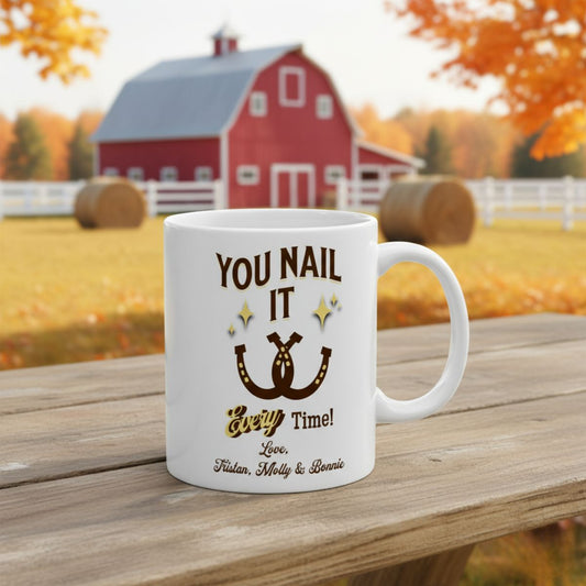 Custom Horse Farm Farrier Gift Ceramic Mug 11oz  or 15oz - Gift for Farriers