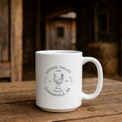 Custom Farm Ceramic Mug 11 or 15oz