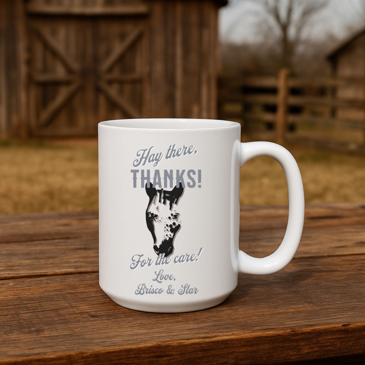 Custom Horse Care Appreciation Gift Ceramic Coffee Mug 11oz  or 15oz