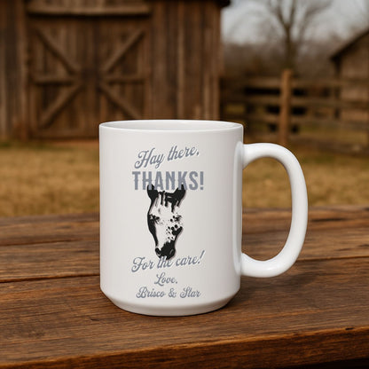 Custom Horse Care Appreciation Gift Ceramic Coffee Mug 11oz  or 15oz