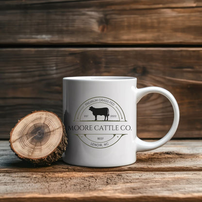 Custom Cattle Farm Ceramic Mug 11 or 15oz HEIFER Version