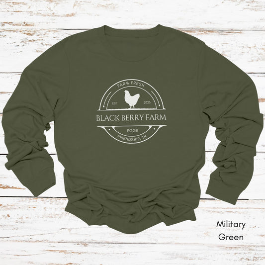 Custom Long Sleeve Light Weight Jersey Local Egg Farm Tee
