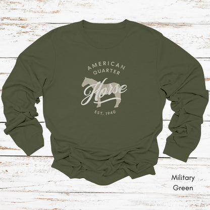 American Quarter Horse Long Sleeve Light Weight Jersey Unisex T-shirt