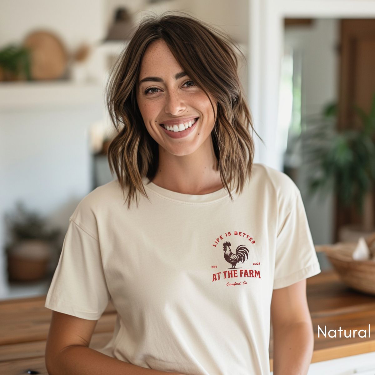 Custom Life is Better on the Farm Tee | Jersey Short Sleeve Tee | Local Farm T-shirt |  | Gift for Farmer Tshirt | Rooster Chicken Tee