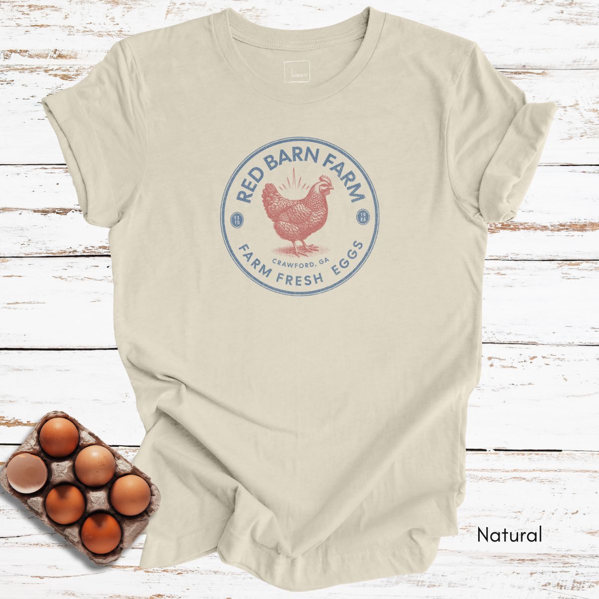 Custom Patriotic Style Egg Farm Light Weight Unisex Jersey T-shirt