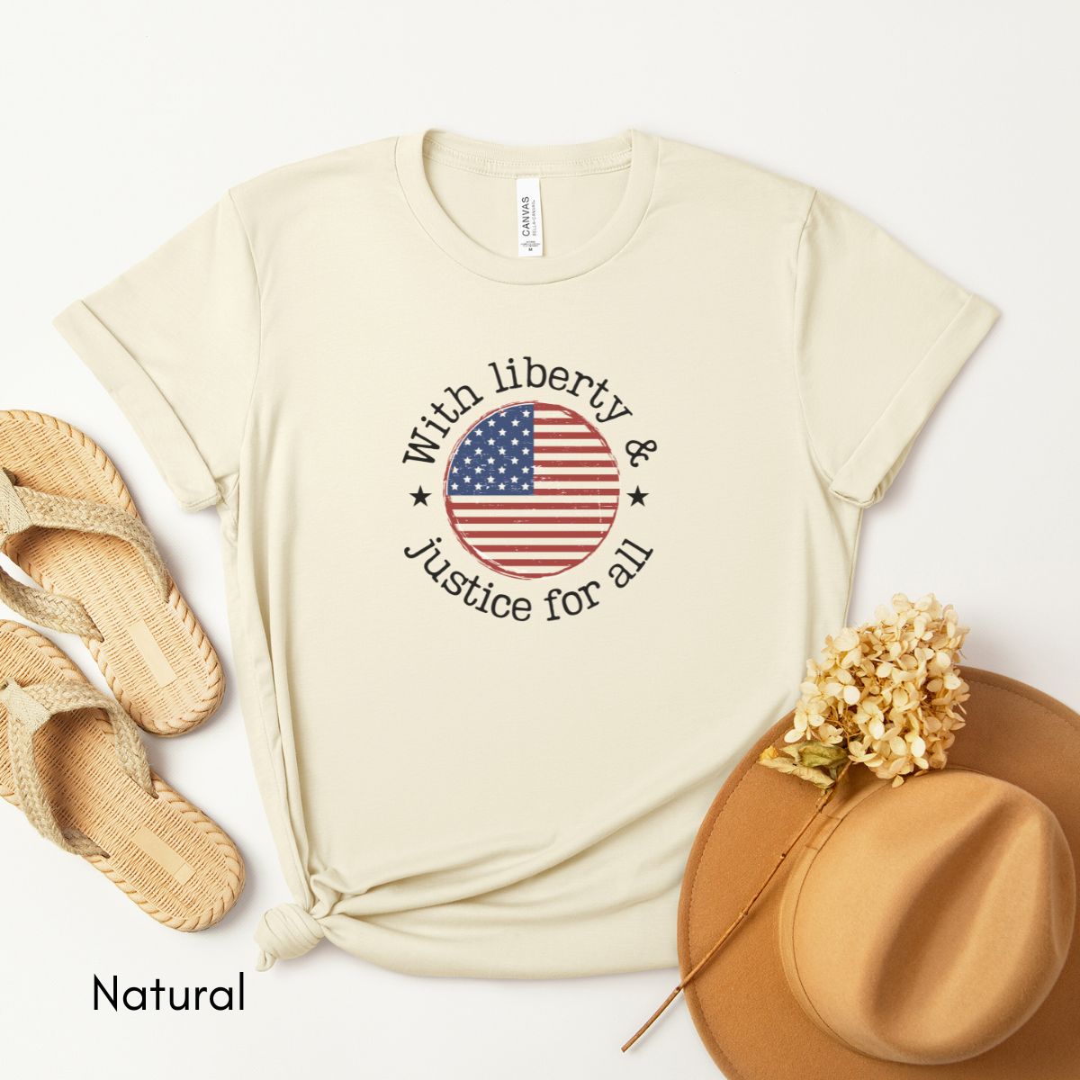 With Liberty & Justice for all Tee | Unisex Patriotic Tee 4th of July Group Tee Pledge of Allegiance T-shirt USA Tee Memorial Day Tshirt