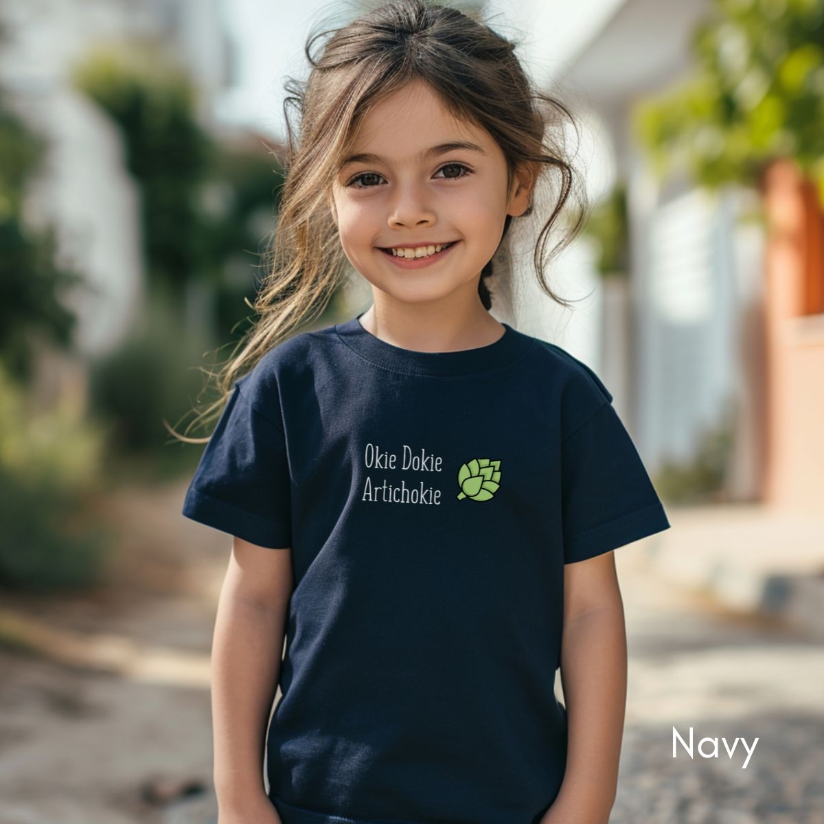 Okie Dokie Artichokie YOUTH Short Sleeve Tee | Funny Vegetable Tshirt | Veggie Pun Shirt | Farmer's Market T-shirt | Silly Homesteading Tee