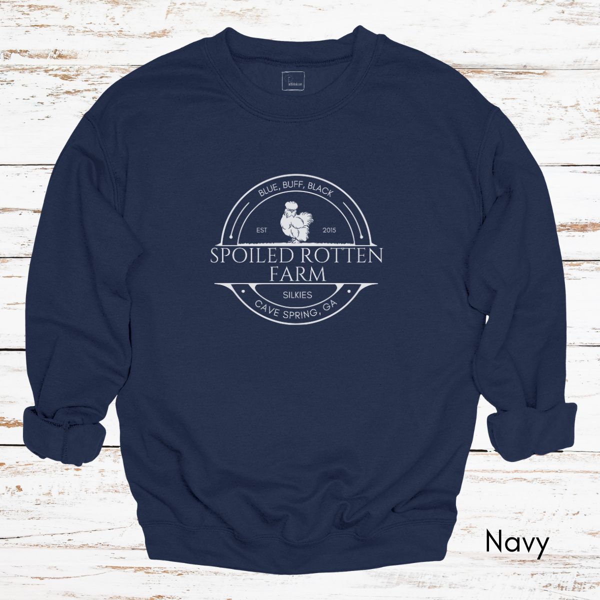 Custom Silkie Chicken Farm Unisex Crewneck Sweatshirt