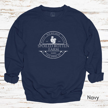 Custom Silkie Chicken Farm Unisex Crewneck Sweatshirt