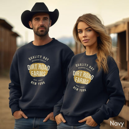 Custom Hay Farm Unisex Heavy Blend Crewneck Sweatshirt Local Hay Dealer Personalized Gift for Farmers Agriculture Shirt Homesteading Gift