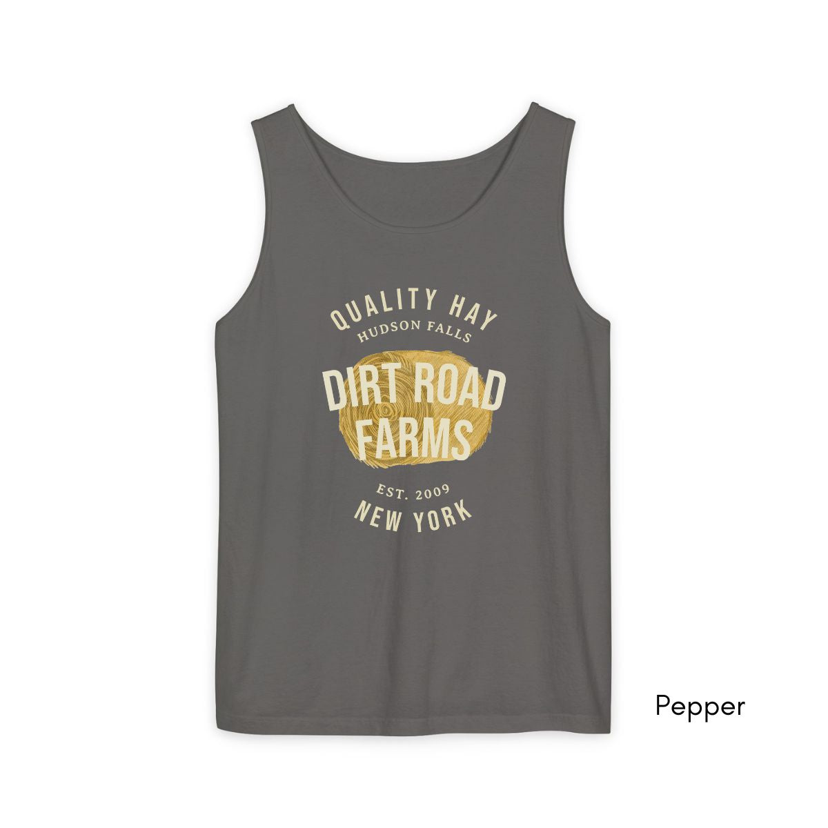 Custom Hay Farm Tank Top | Local Egg Dealer Shirt | Personalized Chicken Farm Tank | Gifts for Farmers | Homestead Shirt Unisex Garmet Dyed