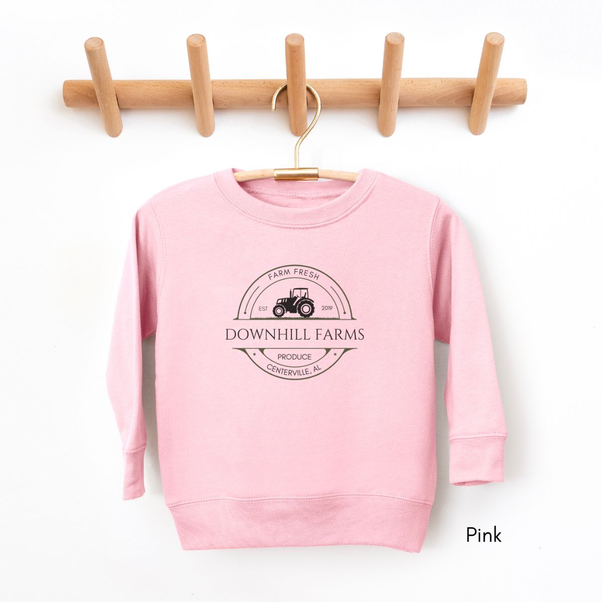 Custom Farm TODDLER Sweatshirt Local Produce Dealer Toddler Personalized Sweatshirt Gift for Farmers Homesteading Shirt Tractor Agriculture