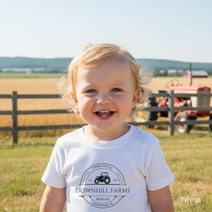 Custom Farm INFANT Fine Jersey Rabbit Skins Tractor Tshirt