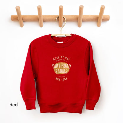 Custom Hay Farm YOUTH/KIDS Crewneck Sweatshirt Local Hay Dealer Personalized Gift for Farmers Homesteading Shirt Agriculture Farmer's Market Shirt