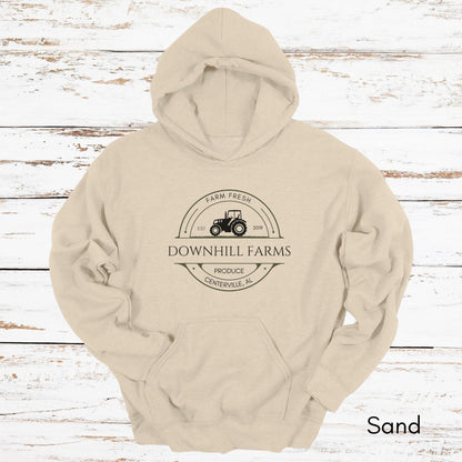 Custom Produce Farm Tractor Unisex Heavy Blend Hooded Sweatshirt