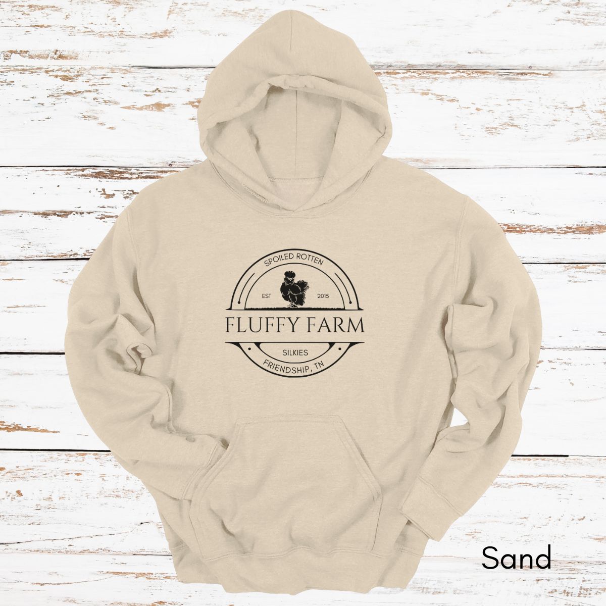Custom Silkie Chicken Farm Unisex Heavy Blend Hooded Sweatshirt