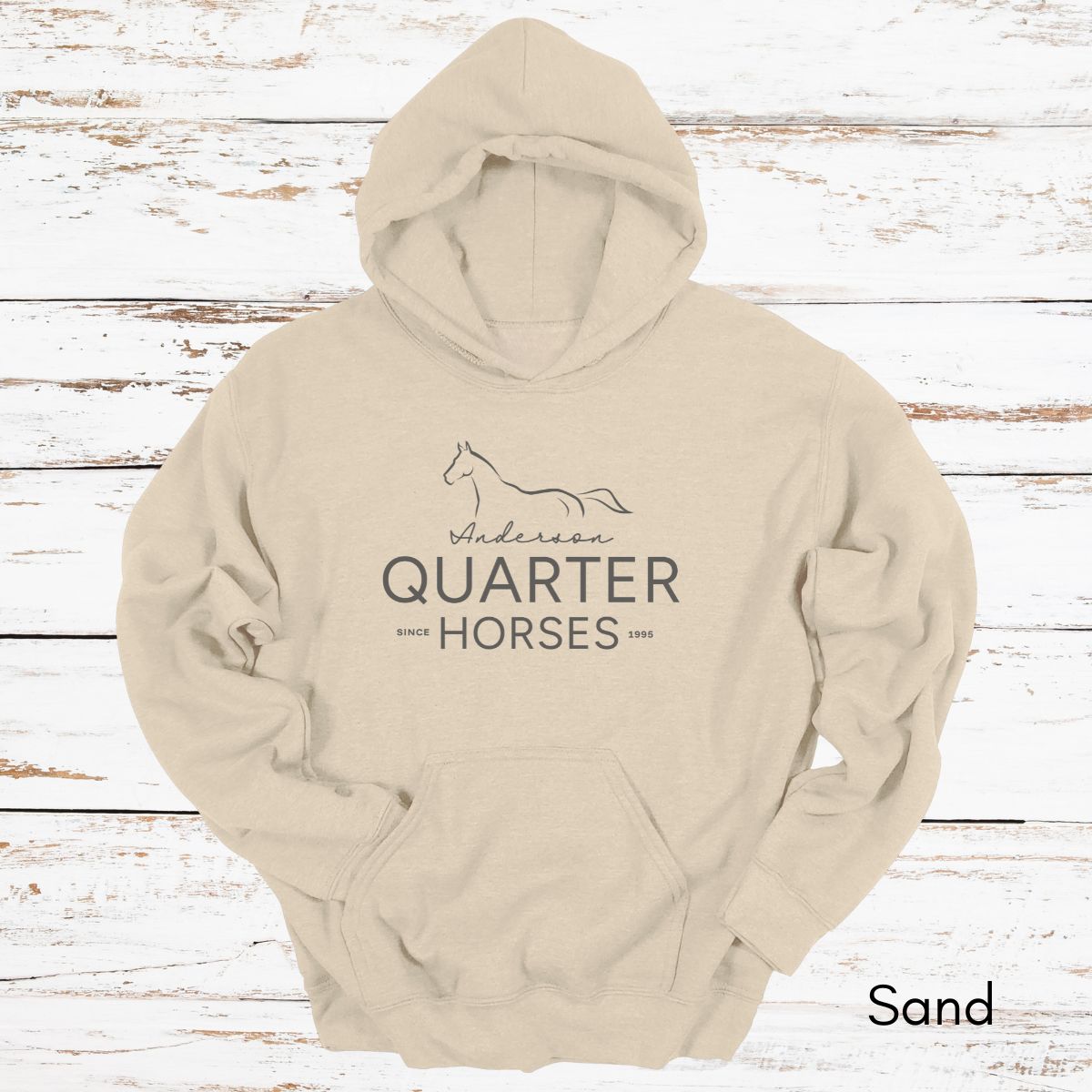 CUSTOM Quarter Horse Farm Hoodie - Unisex Heavy Blend Hooded Sweatshirt