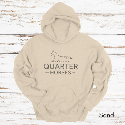 CUSTOM Quarter Horse Farm Hoodie - Unisex Heavy Blend Hooded Sweatshirt